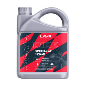 Масло моторное LAVR RIDE SPECIAL 4Т 10W40 SN (4л)