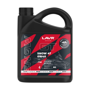 Масло моторное LAVR MOTO GT SNOW 4T 0W-40 SN (4л)